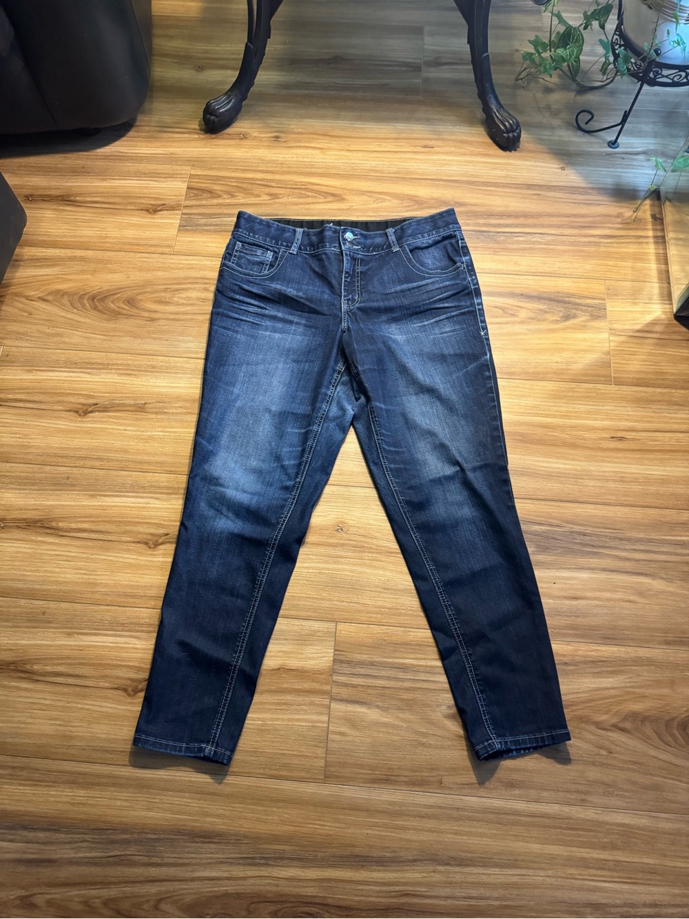 Lane Bryant Skinny Jeans in Dark Blue Wash